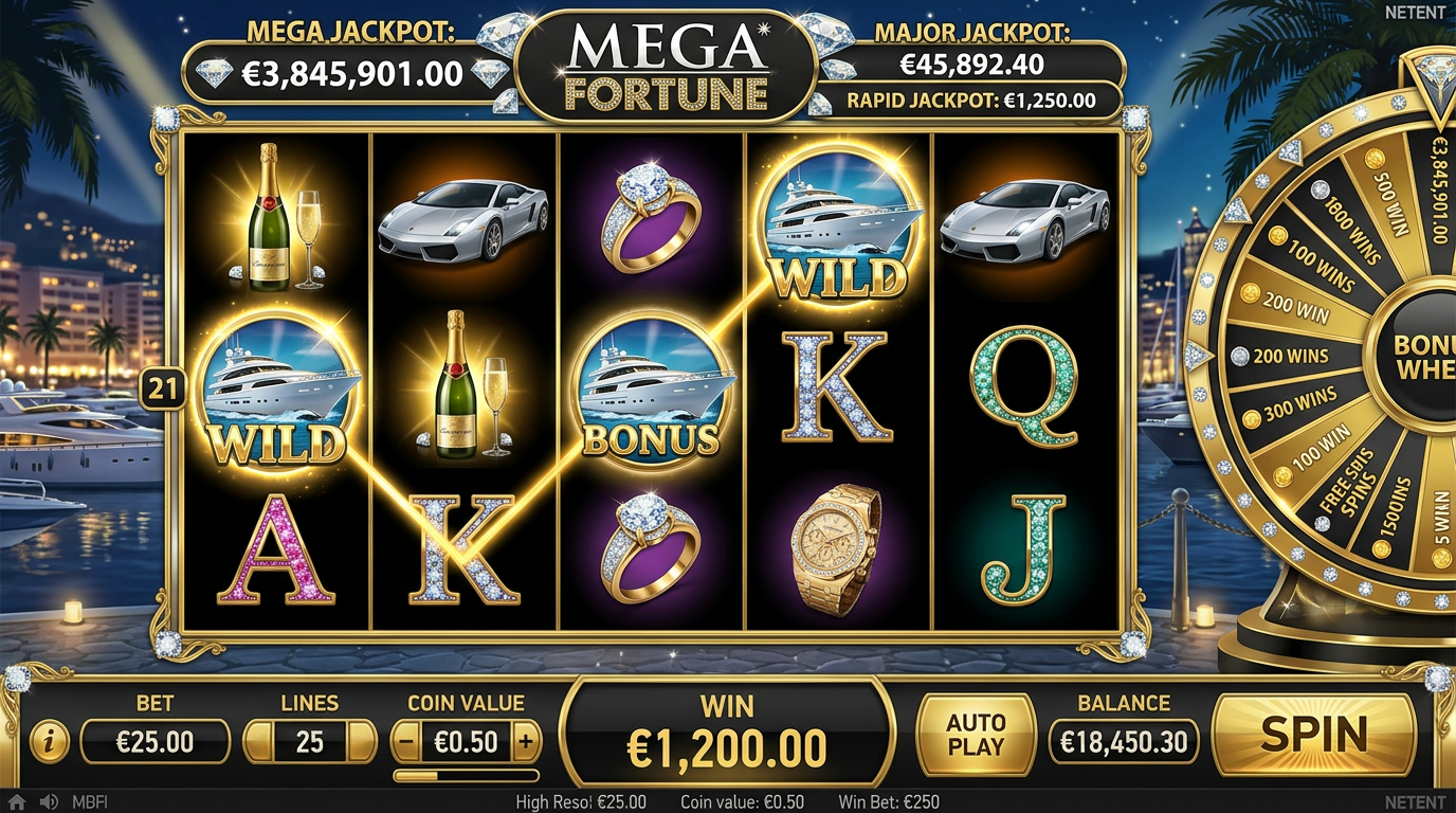 Mega Fortune - slot progresif NetEnt