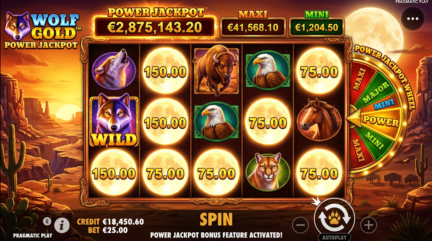 Wolf Gold Power Jackpot - slot progresif Pragmatic Play